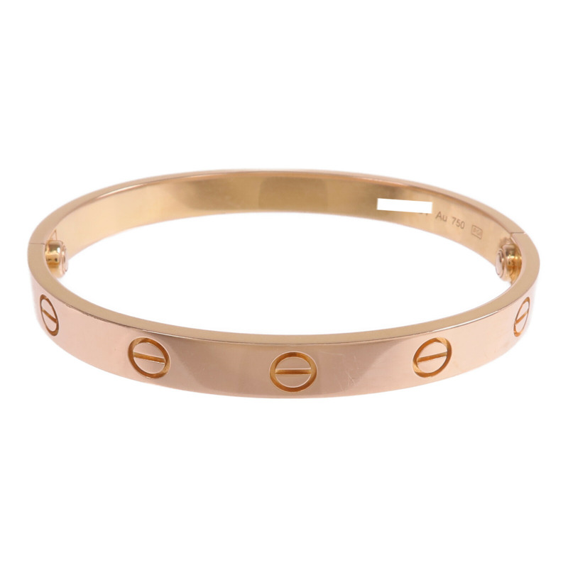 CARTIER 18K玫瑰金Love Bracelet手鐲Cartier#16-2