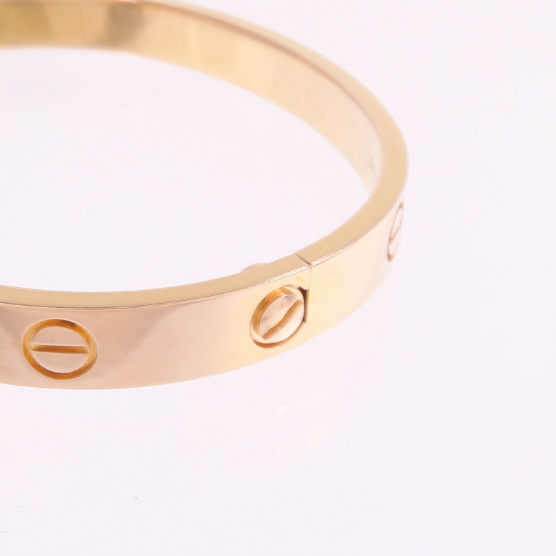 CARTIER 18K玫瑰金Love Bracelet手鐲Cartier#16-6