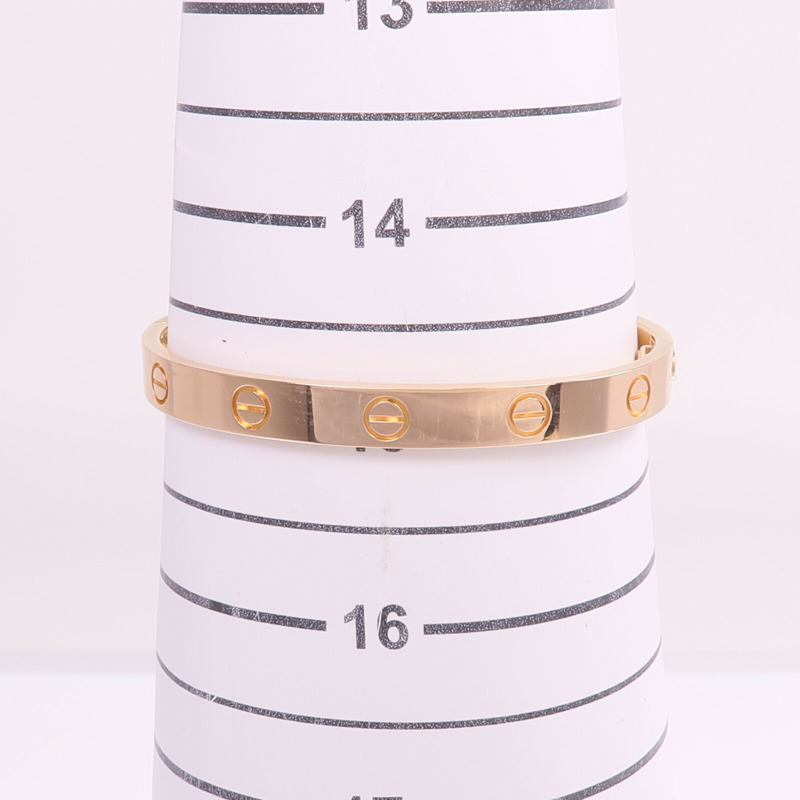 CARTIER 18K玫瑰金Love Bracelet手鐲Cartier#16-10