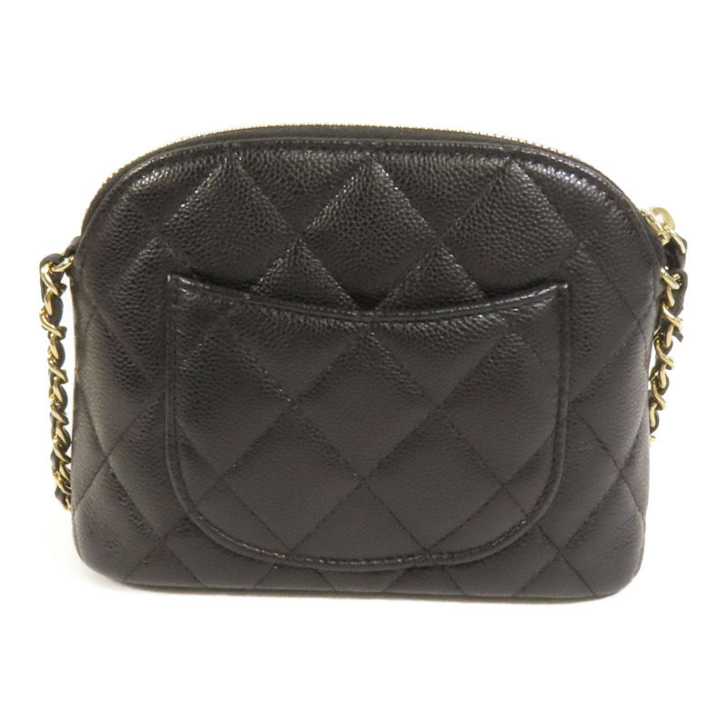 CHANEL 牛皮皮革Chain Shoulder金扣鏈帶肩背袋-1