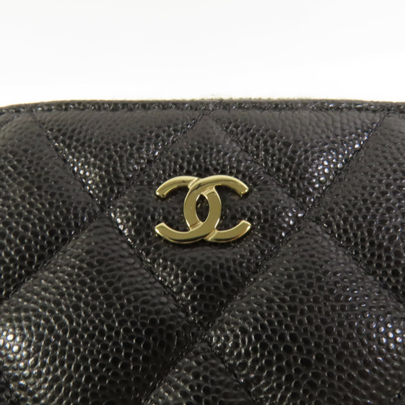 CHANEL 牛皮皮革Chain Shoulder金扣鏈帶肩背袋-5