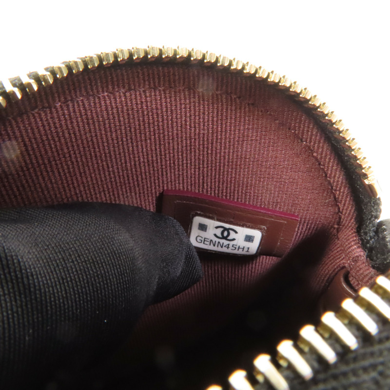 CHANEL 牛皮皮革Chain Shoulder金扣鏈帶肩背袋-7