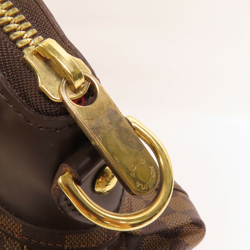 LOUIS VUITTON Damier Trevi金扣手挽肩背兩用袋棕色-6