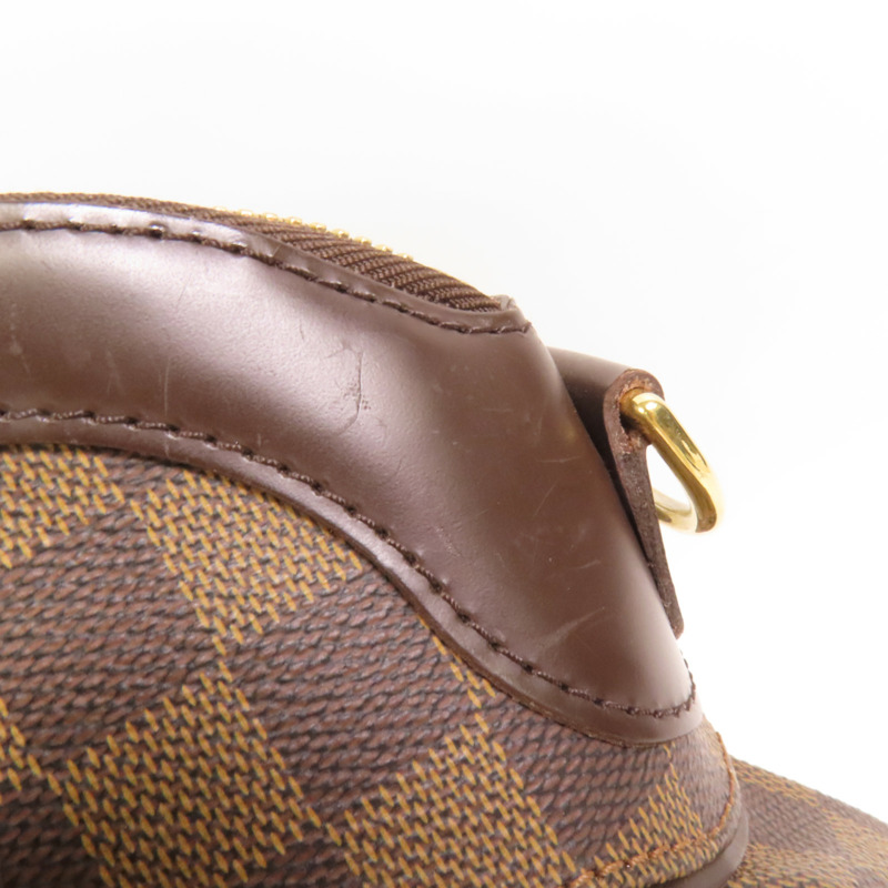 LOUIS VUITTON Damier Trevi金扣手挽肩背兩用袋棕色-15
