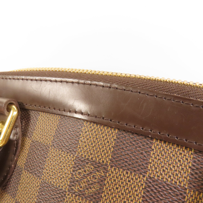 LOUIS VUITTON Damier Trevi金扣手挽肩背兩用袋棕色-16