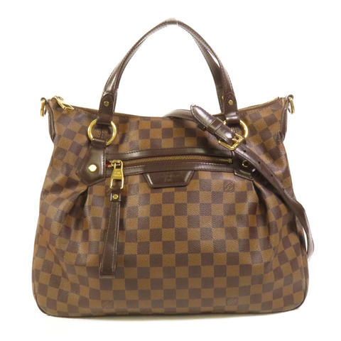 LOUIS VUITTON Damier Evora MM金扣手挽肩背兩用袋