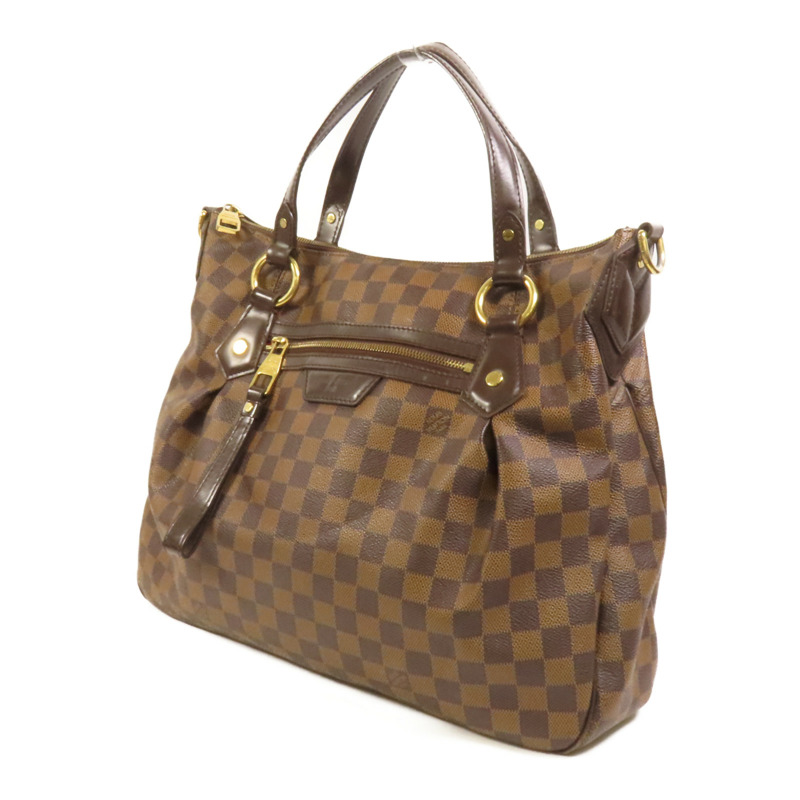 LOUIS VUITTON Damier Evora MM金扣手挽肩背兩用袋-2