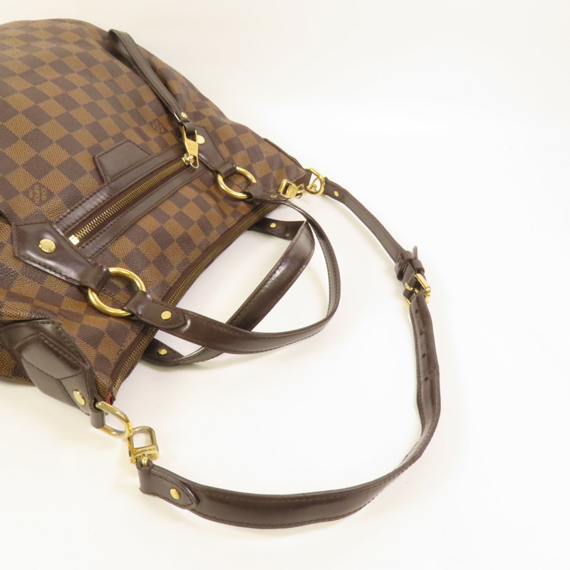 LOUIS VUITTON Damier Evora MM金扣手挽肩背兩用袋-4