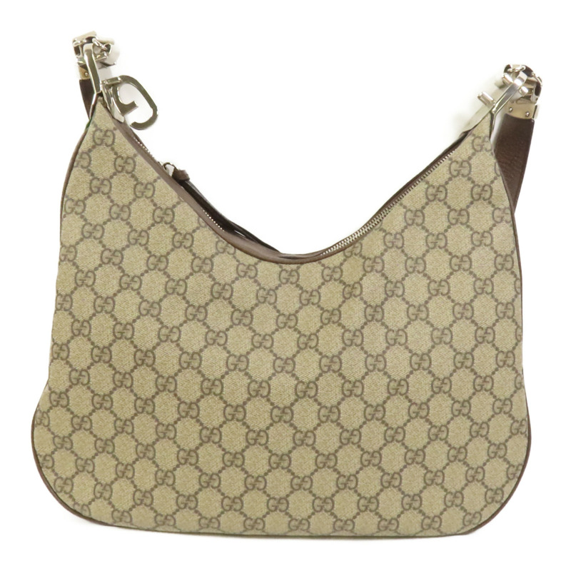 GUCCI 塗層帆布Attache銀扣手挽肩背兩用袋-1