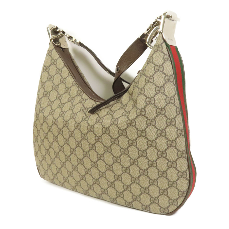 GUCCI 塗層帆布Attache銀扣手挽肩背兩用袋-2