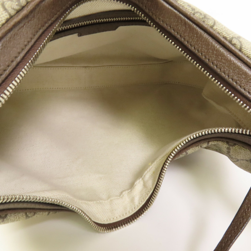 GUCCI 塗層帆布Attache銀扣手挽肩背兩用袋-7