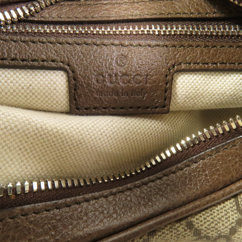 GUCCI 塗層帆布Attache銀扣手挽肩背兩用袋-8