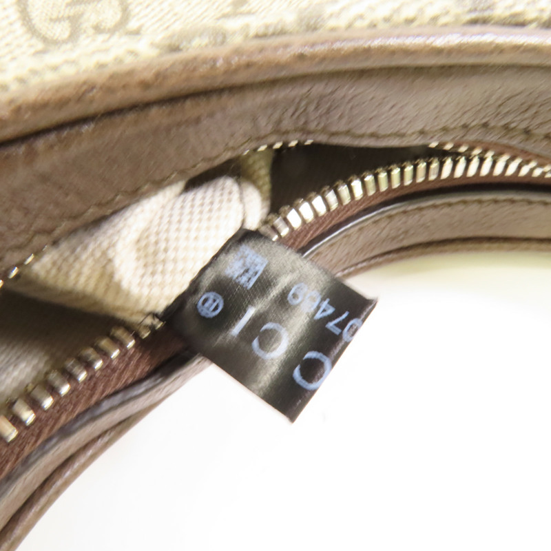 GUCCI 塗層帆布Attache銀扣手挽肩背兩用袋-10