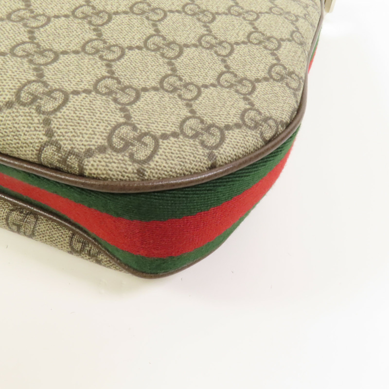 GUCCI 塗層帆布Attache銀扣手挽肩背兩用袋-12