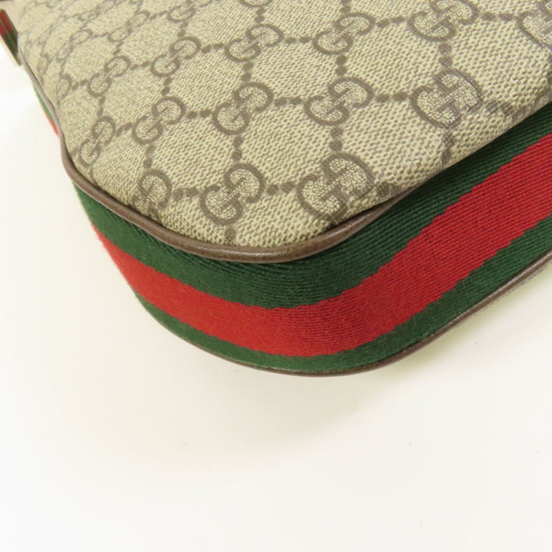 GUCCI 塗層帆布Attache銀扣手挽肩背兩用袋-14