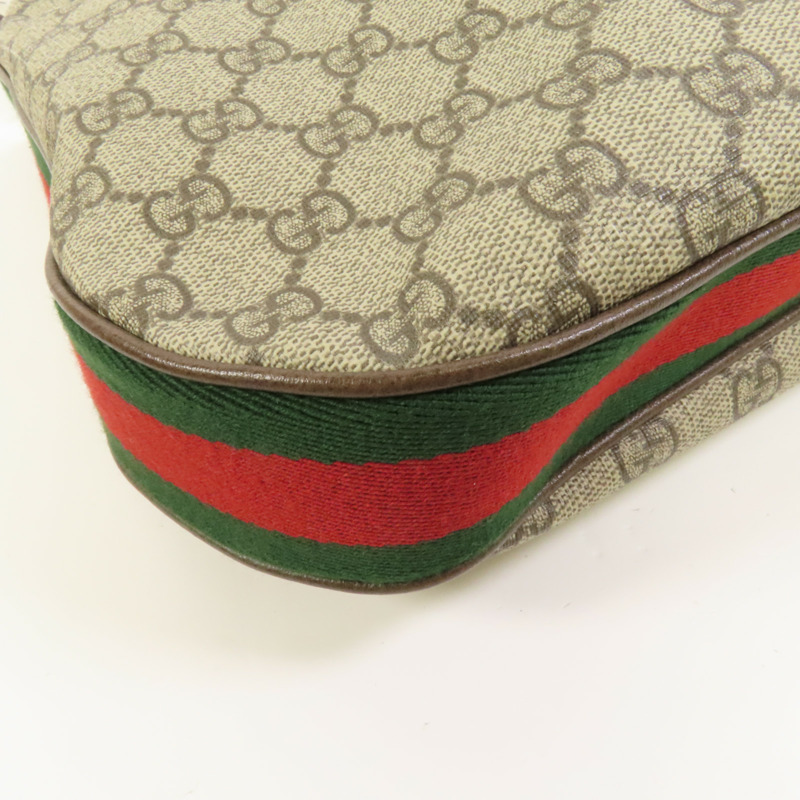 GUCCI 塗層帆布Attache銀扣手挽肩背兩用袋-15