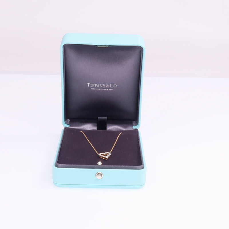 TIFFANY＆CO 18K玫瑰金Heart Pendant鑽石項鍊-8