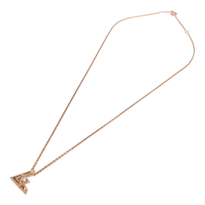 LOUIS VUITTON 18K玫瑰金Volt One鑽石項鍊-3