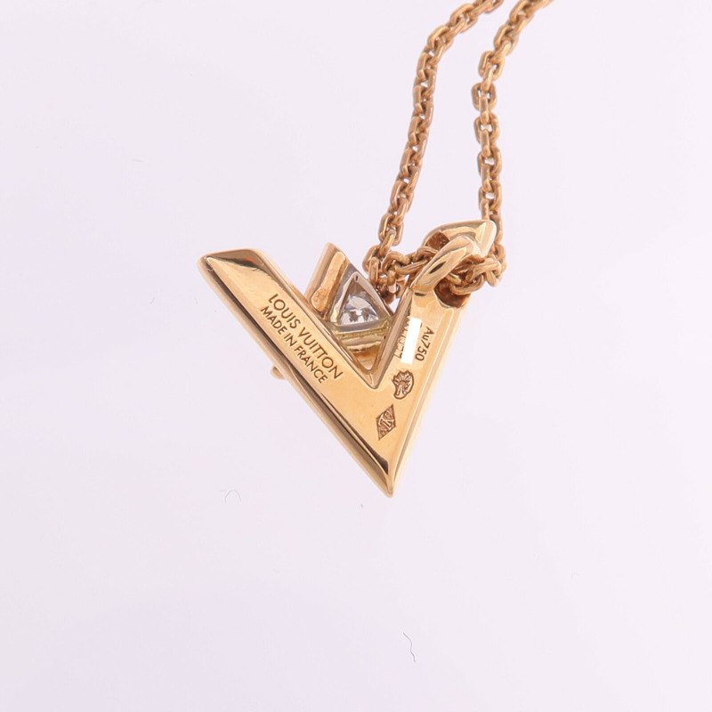 LOUIS VUITTON 18K玫瑰金Volt One鑽石項鍊-6