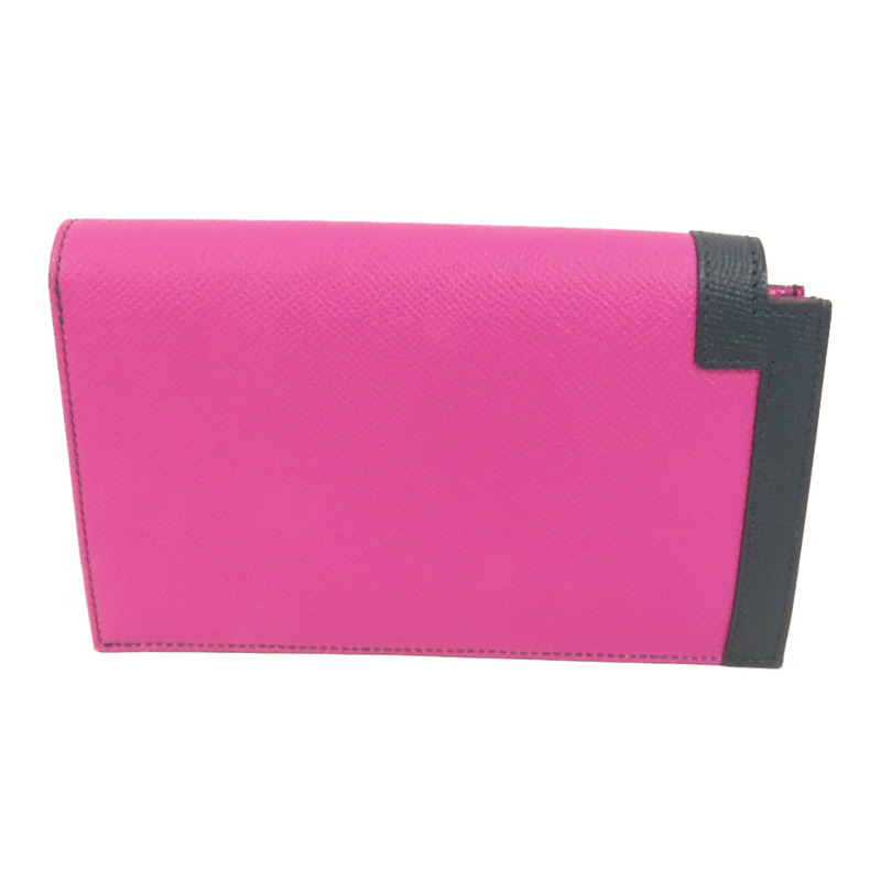 HERMES Epsom皮革Camail Long Wallet銀扣長錢包Magnolia-1