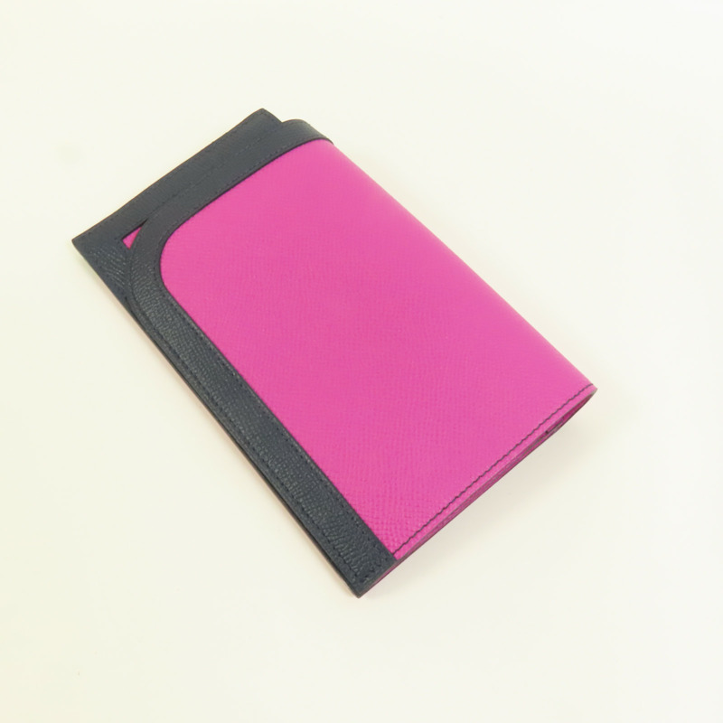 HERMES Epsom皮革Camail Long Wallet銀扣長錢包Magnolia-3