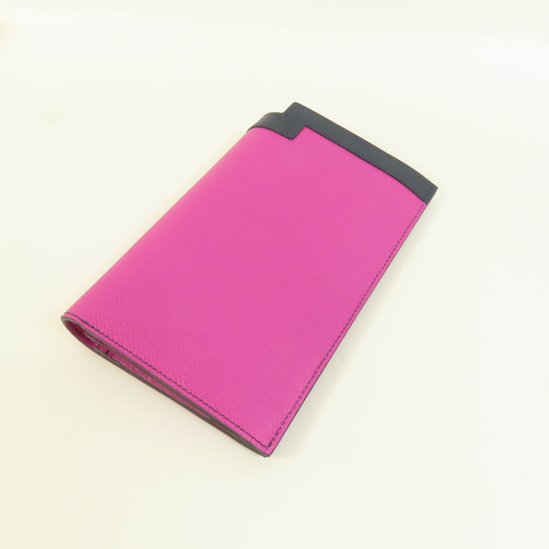 HERMES Epsom皮革Camail Long Wallet銀扣長錢包Magnolia-4