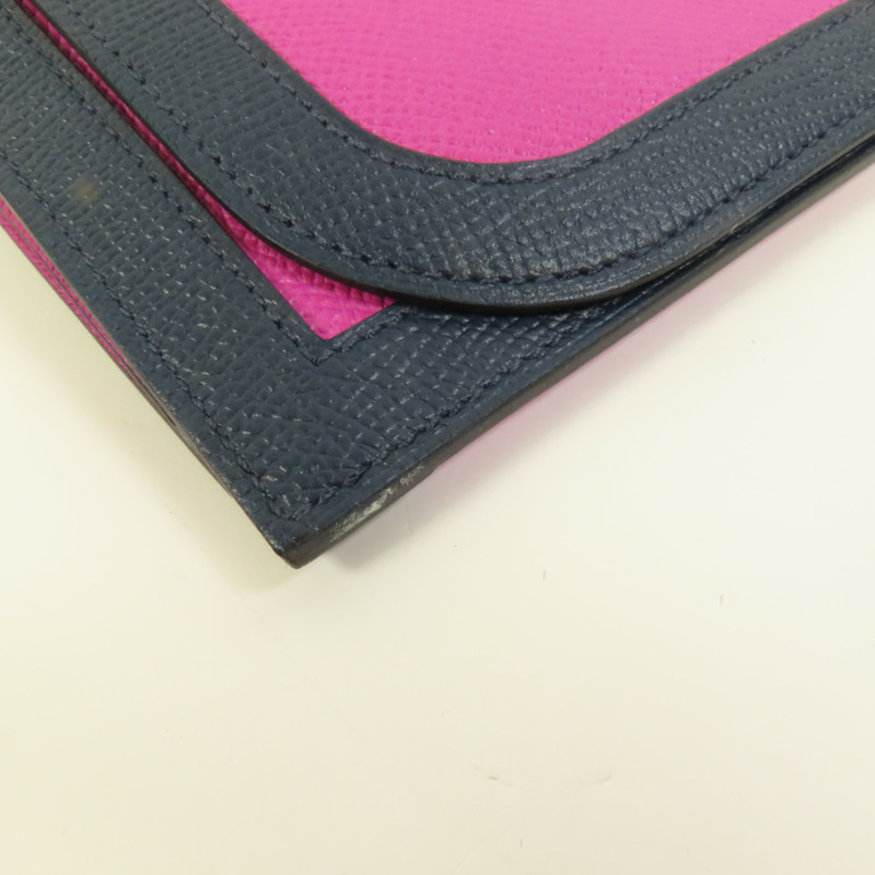 HERMES Epsom皮革Camail Long Wallet銀扣長錢包Magnolia-10