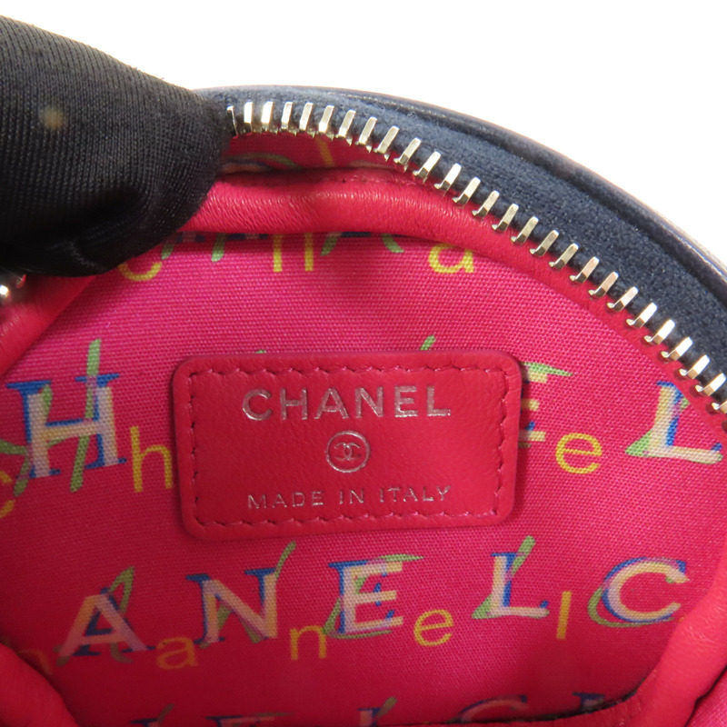 CHANEL 羊皮皮革Coin Case銀扣零錢包-8