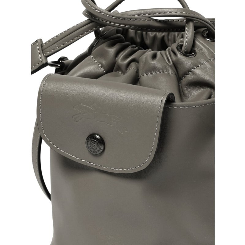 【LONGCHAMP】Le Pliage Xtra XS 牛皮 肩背包 斜背包 水桶包 灰色 斑鳩色 10317987P55-1