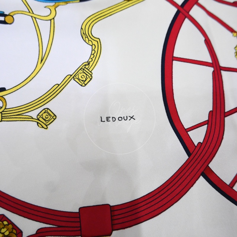 中古 愛馬仕 Hermès Springs 春日系列 馬車 真絲 絲巾-20