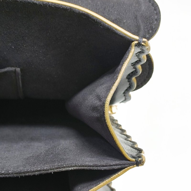 FENDI Kan I中號黑色牛皮單肩包斜挎包手提包金色五金2條可拆卸肩帶-12