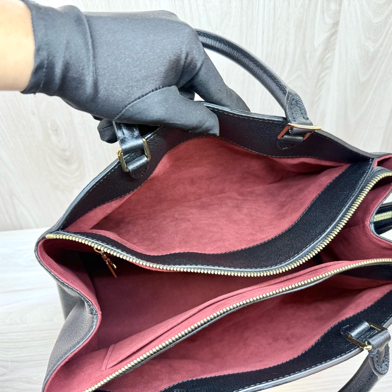 LV黑牛皮大壓紋GrandPalais肩斜背包M45811-10