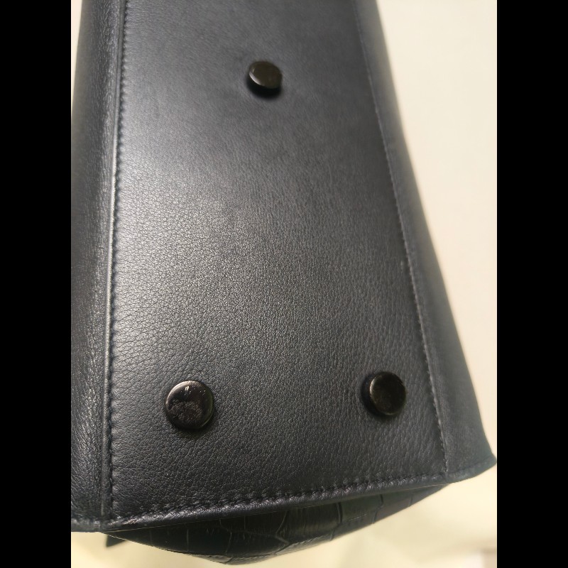 ‼️年前限時特賣‼️（原31800）至1/25⏰㊣✨YSL✨SAINT LAURENT 聖羅蘭 黑色 拼接 壓紋 鱷魚紋 烤漆 兩用 醫生包 手提包 肩背包包/二手精品/保證正品🌳二手樹屋🌳-8