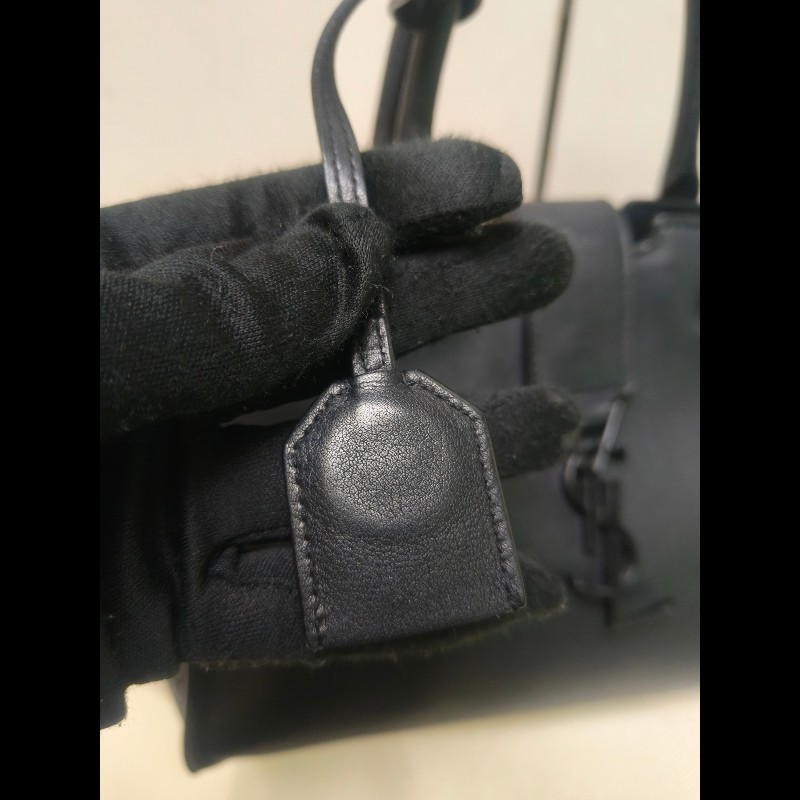 ‼️年前限時特賣‼️（原31800）至1/25⏰㊣✨YSL✨SAINT LAURENT 聖羅蘭 黑色 拼接 壓紋 鱷魚紋 烤漆 兩用 醫生包 手提包 肩背包包/二手精品/保證正品🌳二手樹屋🌳-18