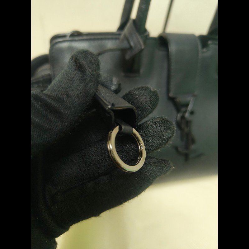 ‼️年前限時特賣‼️（原31800）至1/25⏰㊣✨YSL✨SAINT LAURENT 聖羅蘭 黑色 拼接 壓紋 鱷魚紋 烤漆 兩用 醫生包 手提包 肩背包包/二手精品/保證正品🌳二手樹屋🌳-19