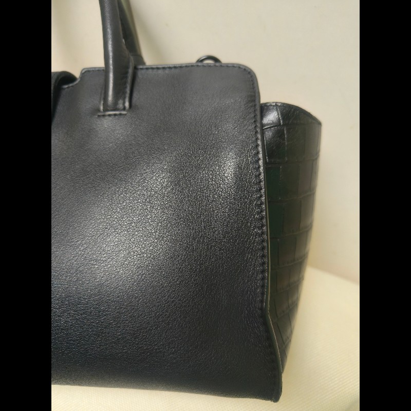 ‼️年前限時特賣‼️（原31800）至1/25⏰㊣✨YSL✨SAINT LAURENT 聖羅蘭 黑色 拼接 壓紋 鱷魚紋 烤漆 兩用 醫生包 手提包 肩背包包/二手精品/保證正品🌳二手樹屋🌳-26