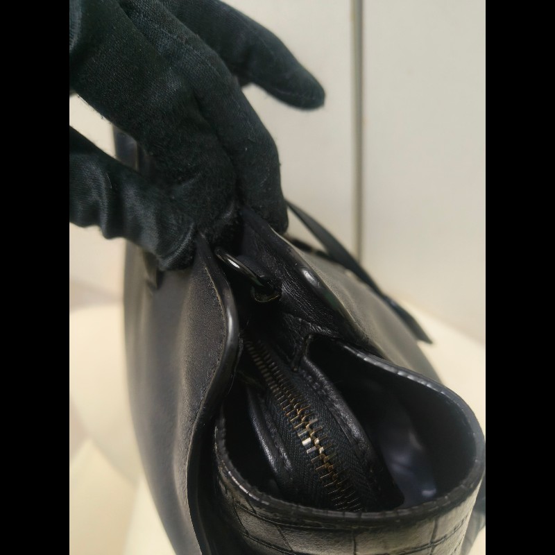 ‼️年前限時特賣‼️（原31800）至1/25⏰㊣✨YSL✨SAINT LAURENT 聖羅蘭 黑色 拼接 壓紋 鱷魚紋 烤漆 兩用 醫生包 手提包 肩背包包/二手精品/保證正品🌳二手樹屋🌳-27