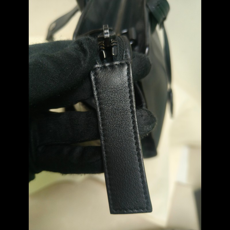 ‼️年前限時特賣‼️（原31800）至1/25⏰㊣✨YSL✨SAINT LAURENT 聖羅蘭 黑色 拼接 壓紋 鱷魚紋 烤漆 兩用 醫生包 手提包 肩背包包/二手精品/保證正品🌳二手樹屋🌳-42