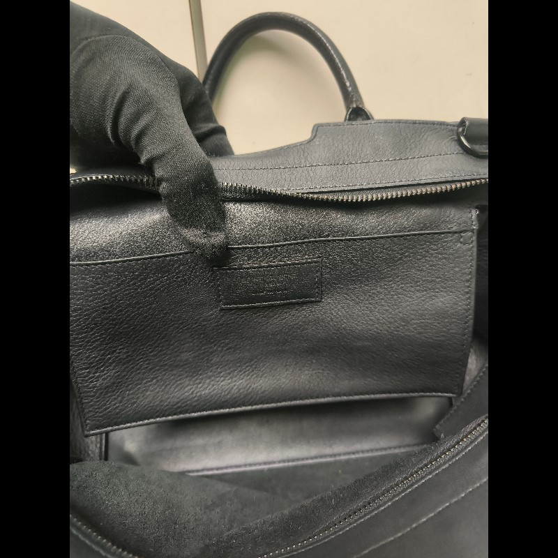 ‼️年前限時特賣‼️（原31800）至1/25⏰㊣✨YSL✨SAINT LAURENT 聖羅蘭 黑色 拼接 壓紋 鱷魚紋 烤漆 兩用 醫生包 手提包 肩背包包/二手精品/保證正品🌳二手樹屋🌳-59