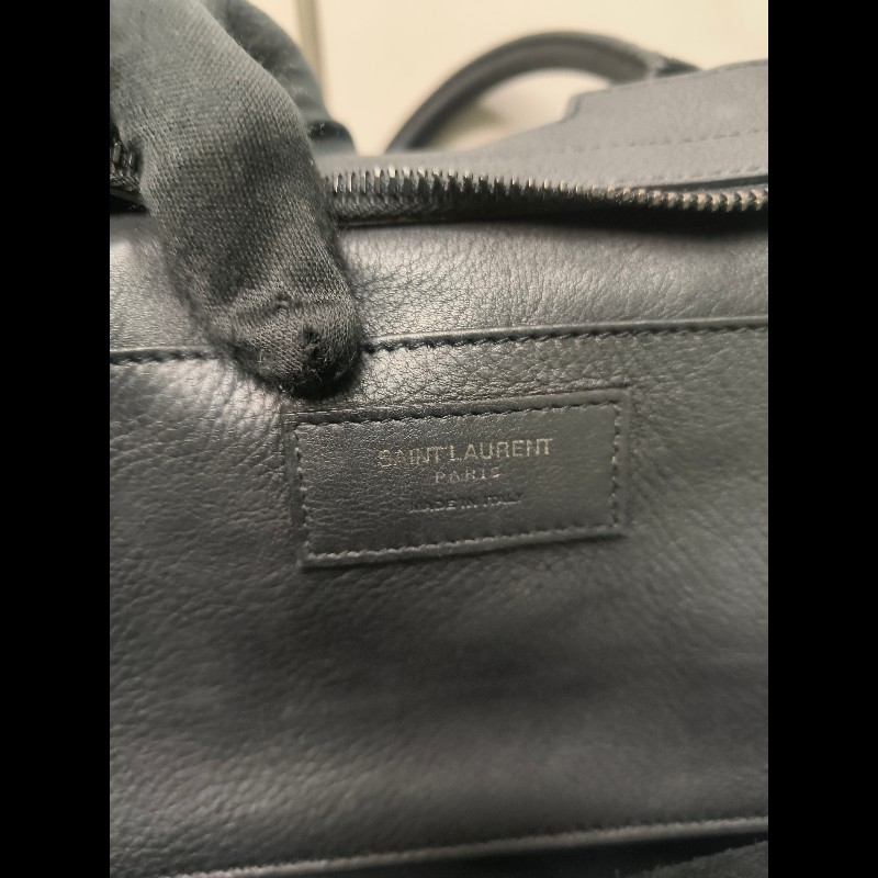 ‼️年前限時特賣‼️（原31800）至1/25⏰㊣✨YSL✨SAINT LAURENT 聖羅蘭 黑色 拼接 壓紋 鱷魚紋 烤漆 兩用 醫生包 手提包 肩背包包/二手精品/保證正品🌳二手樹屋🌳-60