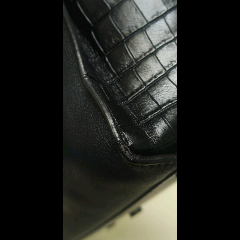 ‼️年前限時特賣‼️（原31800）至1/25⏰㊣✨YSL✨SAINT LAURENT 聖羅蘭 黑色 拼接 壓紋 鱷魚紋 烤漆 兩用 醫生包 手提包 肩背包包/二手精品/保證正品🌳二手樹屋🌳-66