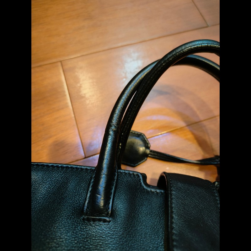 ㊣✨YSL✨SAINT LAURENT 聖羅蘭 黑色 拼接 壓紋 鱷魚紋 烤漆 兩用 醫生包 手提包 肩背包包/二手精品/保證正品🌳二手樹屋🌳-67