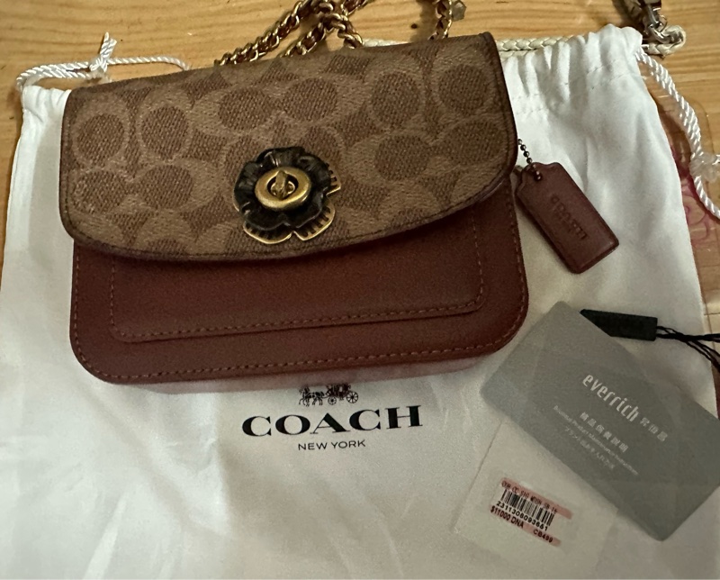 Coach madison 16 山茶花 老花 復古小方包-0