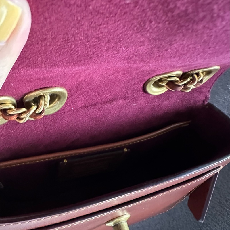 Coach madison 16 山茶花 老花 復古小方包-12