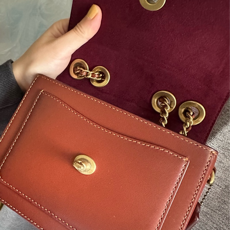 Coach madison 16 山茶花 老花 復古小方包-13