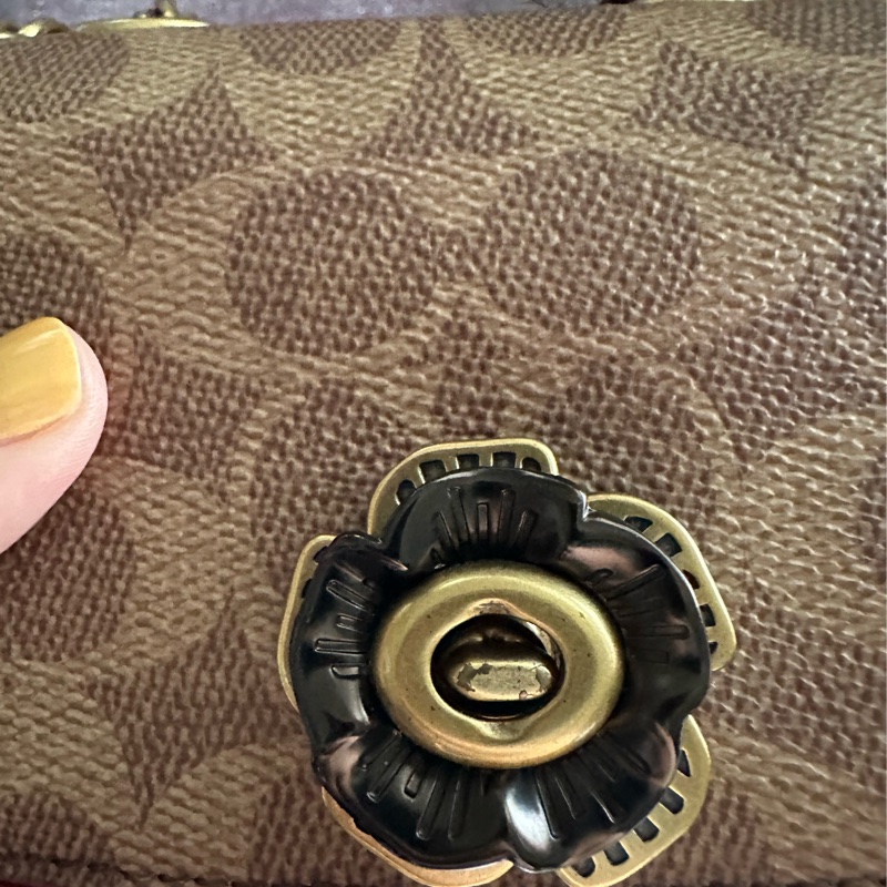 Coach madison 16 山茶花 老花 復古小方包-27