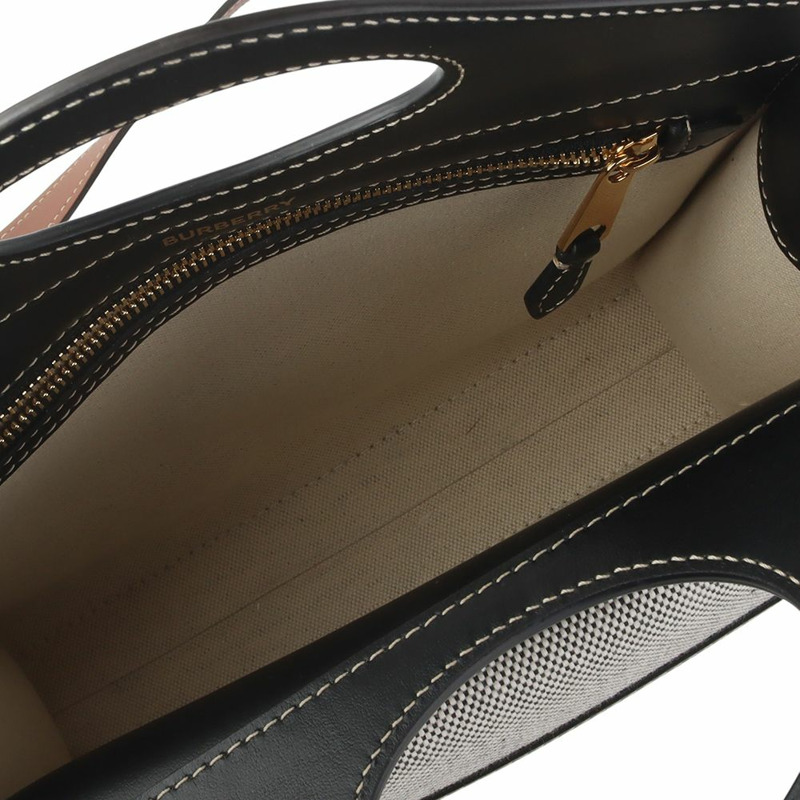 【包稅】BURBERRY 帆布雙色口袋迷你斜背包 8032437-6