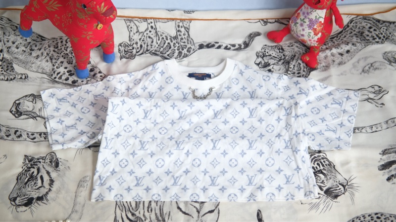 全新 Louis Vuitton 滿版logo短袖上衣-2