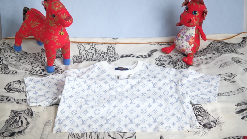 全新 Louis Vuitton 滿版logo短袖上衣-10