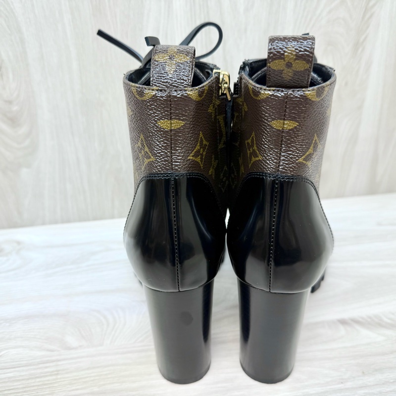 LV原花拚黑牛皮Star Trail短靴1A2Y7W-4